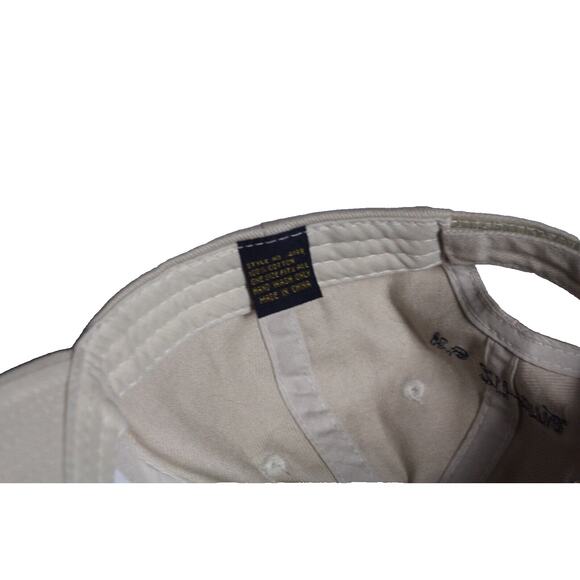 BMW Motors Auto 100% Cotton Off White Adjustable Strapback Hat Cap EUC - Picture 3 of 3